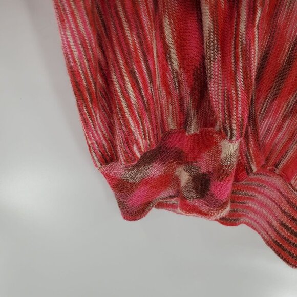 Womens Knit Cardigan Sweater Size PM Red 3/4 Sleeve Lightweight Casual a.n.a - Picture 5 of 12